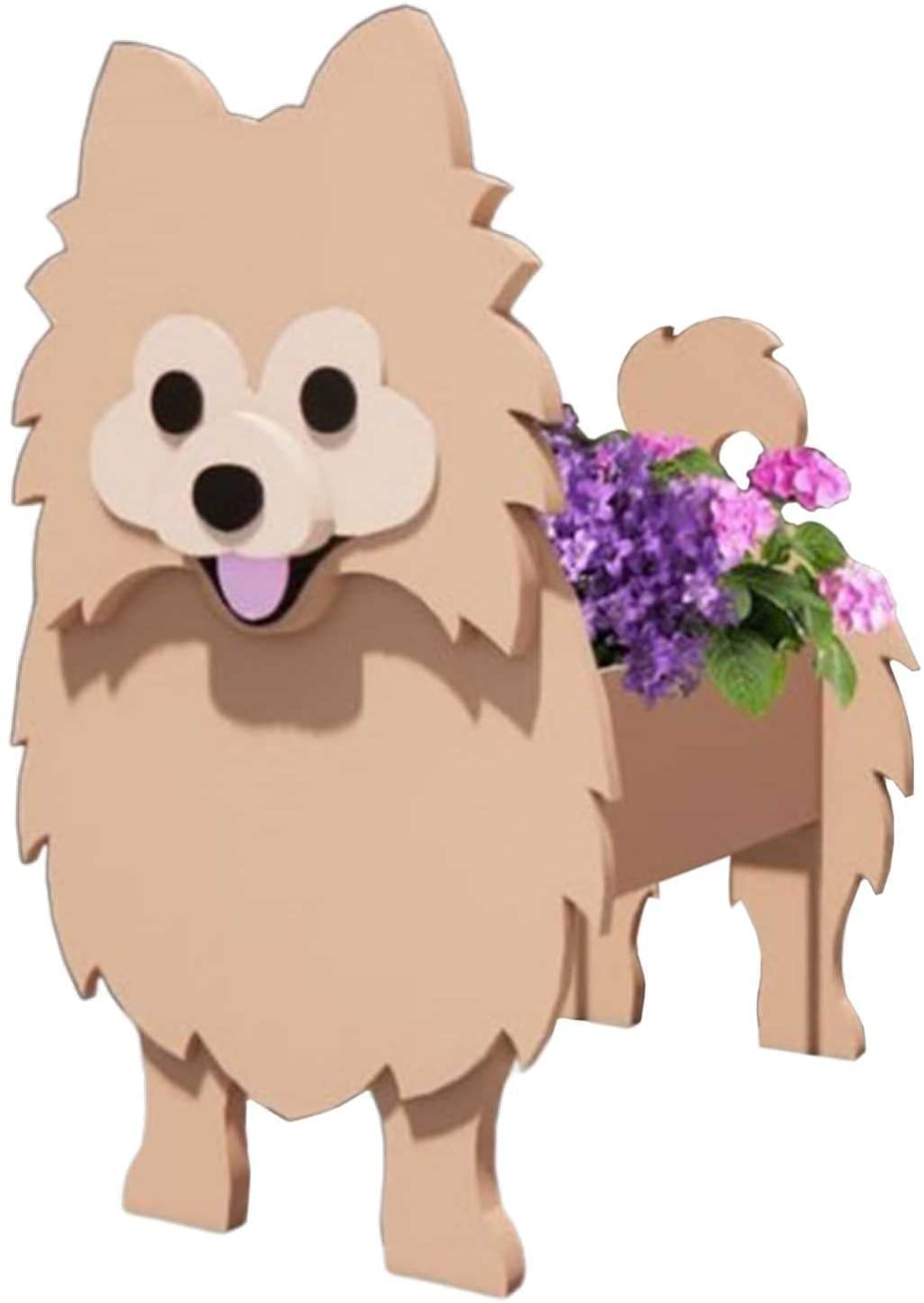 KJMWXOP Creative Wooden Planter Resin Flowerpot Creative Wooden Planter Resin Flowerpot Dog Planters Mini Flower Pot Shaped Flower Plant Succulent Pot Decoration Garden Dog Planters Anim