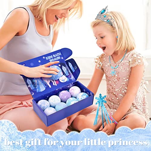 Toylink Bath Bombs For Kids With Surprise Inside Frozen Toys 8 Pack Natural Bath Bombs Handmade Spa Bath Fizzies With Jewelry Set Girls Birthday Christmas Gift #TOP6