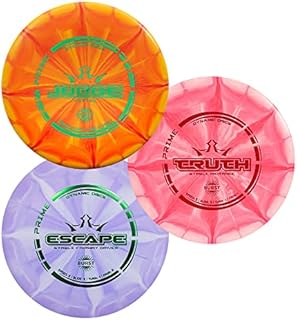 Dynamic Discs 3 Disc Prime Burst Starter Set | Set Includes a Prime Judge, Prime Truth, and Prime Escape | Maximum Distance Frisbee Golf Driver | Frisbee Golf Stamp and Color Will Vary