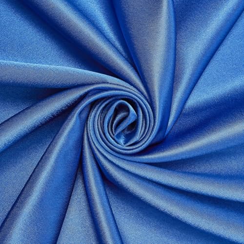 Crepe Back Satin Bridal 58/60 Inch Silky Polyester Fabric by The Yard for Sewing Apparel, Accessories, Décor & More - Royal Blue (1 Yard)