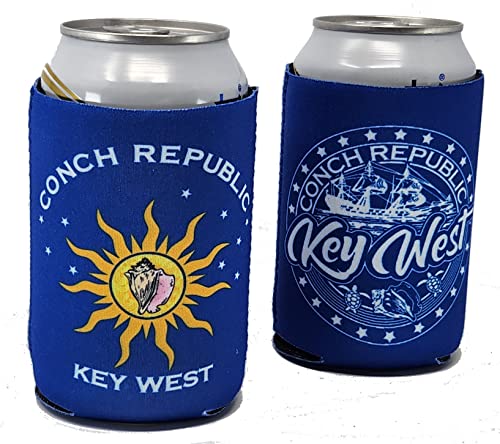 Can & Bottle Holder Insulator Beverage Huggie Coolers (Conch Republic of Key West and the Florida Keys) (5)