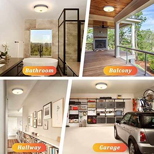 Image of Combuh 15 W LED Lamp with Motion Sensor Indoor, 15 cm Ceiling Lights, 3000 K Warm White Light, IP56 Waterproof Indoor Lighting for Hallway, Staircase, Bathroom and Toilet, Ceiling Light