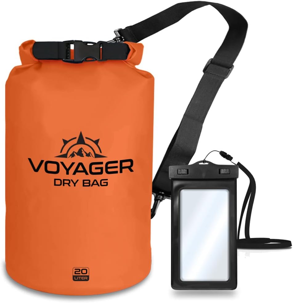 - EcoGear FX Heavy Duty Waterproof Dry Bag Voyager Series – Durable Roll Top Compression Bag –Kayaking, Rafting, Boating, Hiking, Fishing and Camping