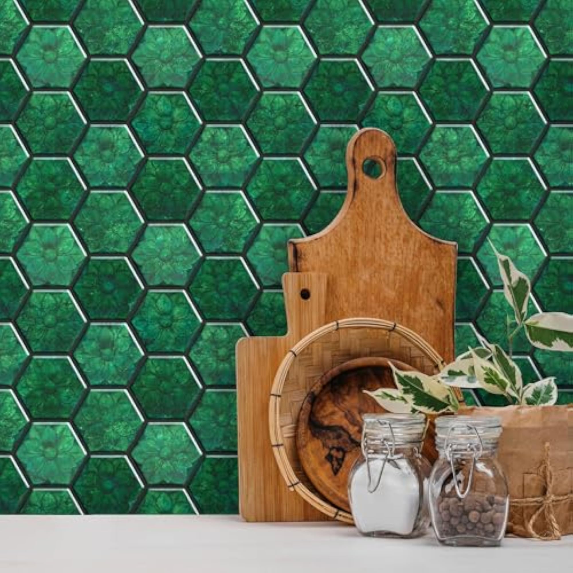 Peel & Stick Backsplash Self Adhesive 3D Wall Thick Tiles