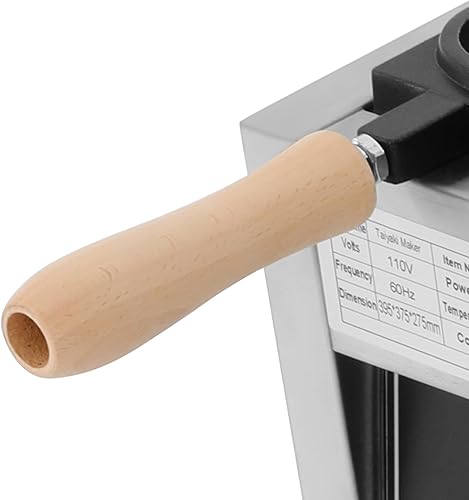 Miniatura 6 de Máquina para hacer gofres giratoria de 180, waflera plateada de alta potencia de 1.8KW con 12 ranuras, temperatura y temporizador ajustables,