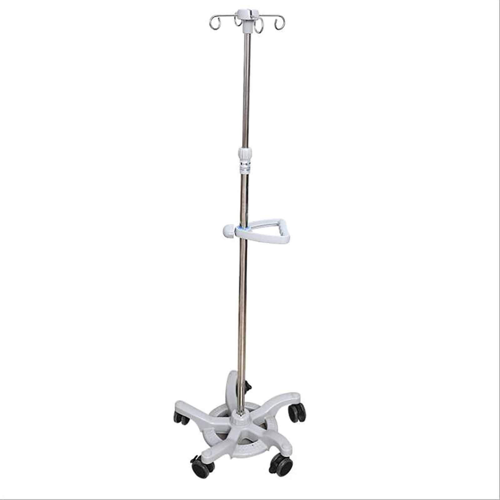 Soporte para gotero intravenoso, Soporte telescópico para infusión, Soporte de irrigación de Acero Inoxidable con reposabrazos de Altura Ajustable