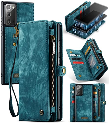 UFinetech Desmontable 2 en 1 Cartera Funda Samsung Galaxy Note 20 Diseñado Magnetica Flip Libro TPU Cuero Tapa Tarjeta Cuerda Cerradas Billetera Funcion Funda de Samsung Galaxi Note 20 5G