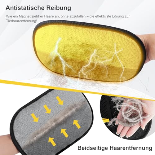 Miniatura 3 de Niuny Guante Pelo Gato 2 Manopla Quita Pelos Mascota Y 1 Peine Para Gatos Quita Pelos Mascota Pet Hair Remover Glove Antiestático Guante Quitapelos Mascotas Guantes Reutilizables Para Aseo De Mascotas
