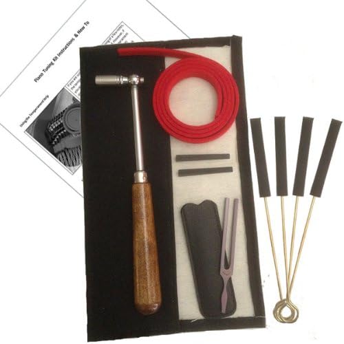High Quality - Upgraded Piano Tuning Kit with Mutes, Tuning Fork, and Instructions