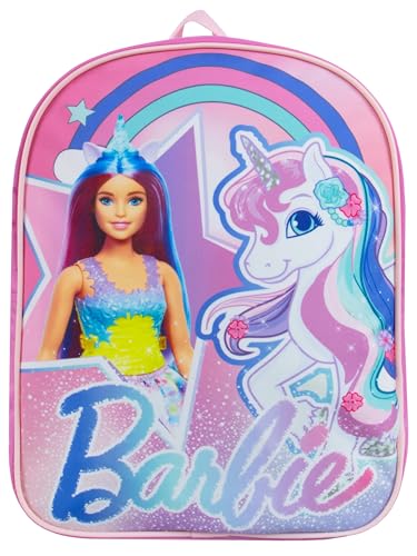 Barbie School Backpack | Unicorn Backpack | Girls Backpacks | Kindergarten Rucksack For Girls | One Size Pink