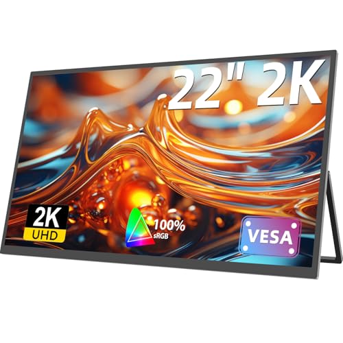 EVICIV Monitor Portátil 24,5 Pulgadas 2K 165Hz Pantalla Móvil Pantalla IPS 2560 * 1440 Mini HDMI USB C para PC Laptop Smartphone Xbo Switch PS4/5, Segundo Monitor Compatible con VESA
