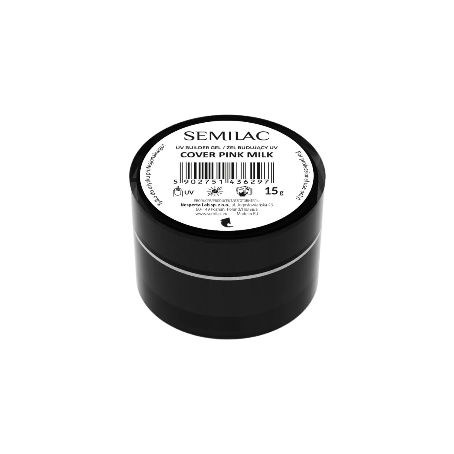 Semilac Żel Budujący Do Paznokci Builder Gel Cover Pink Milk 15g