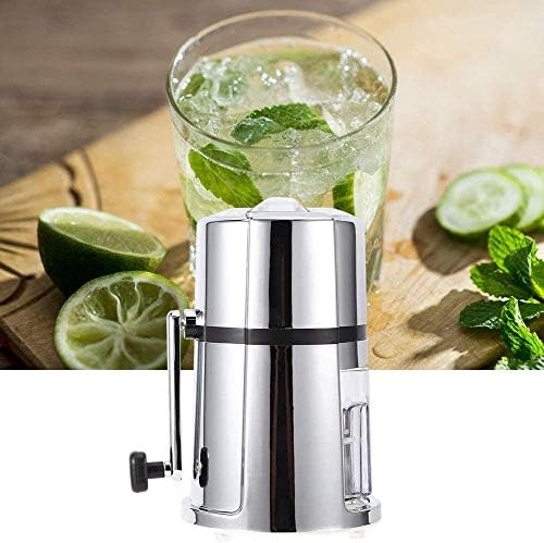 DWD® Premium Manual Ice Crusher Rotary Handle with Non Slip feet 16x26cm Stainless Steel/Black Weighted Base Mini Bar Make The Perfect Drink