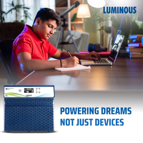 Image of Luminous Optimus 2800+ 2500VA 24V Pure Sine Wave Inverter for Home, Office & Shops | LCD Display & Easy Installation | Supports Upto 2 Batteries | High Capacity Backup Solution | 36 Months Warranty