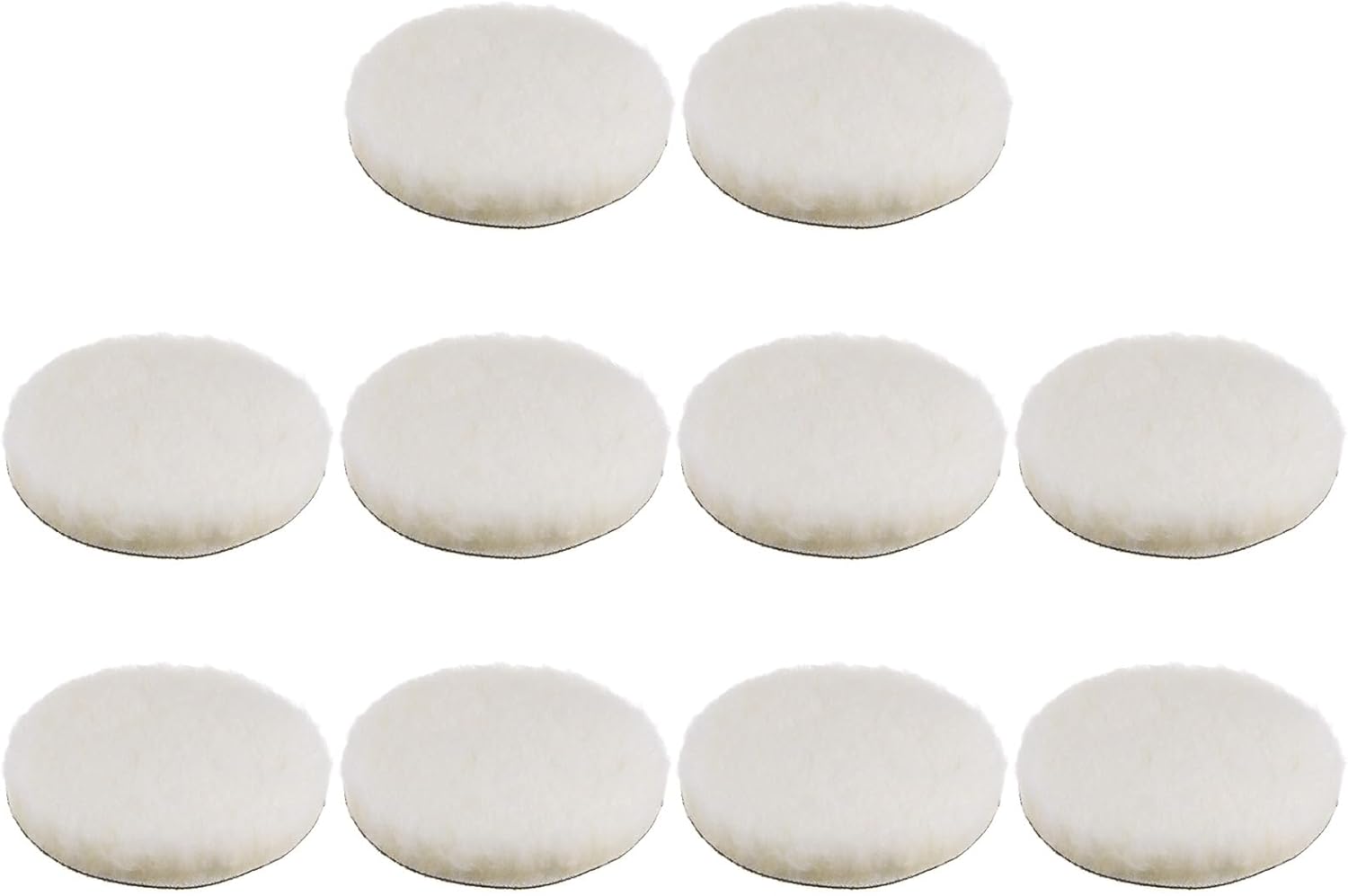 HARFINGTON 10pcs Wool Buffing Pads, 6 inch Polishing Pad Car Auto Buffing Pads Wool Polishing Buffing Pad Hook and Loop for Car Polishing, Buffing and Cutting