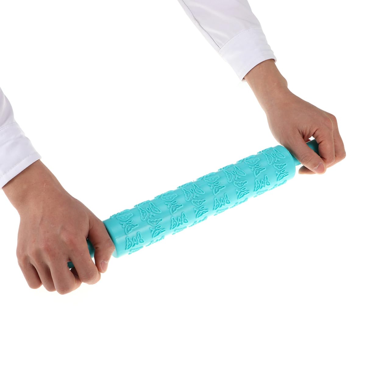 Rouleau à Pâtisserie Plastique Multifonction 8pcs Moule en Relief Facile à Tenir pour Pâte DIY Décoration Gâteau Fondant la Cuisine Maison Plusieurs Styles