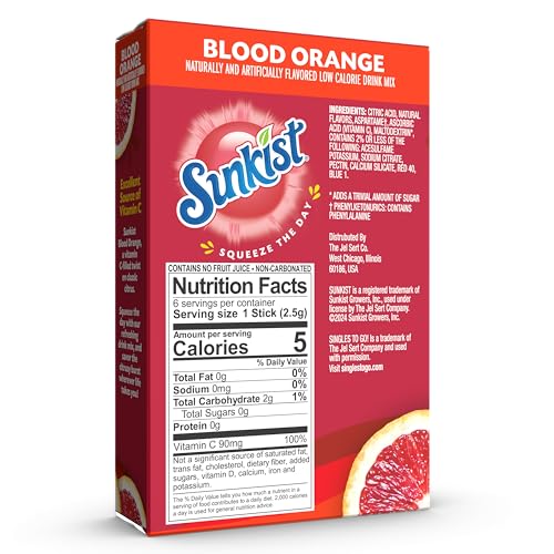 Image of Singles To Go! Sunkist Drink Mix, Blood Orange, 72 Packets