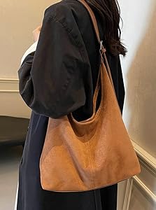 Trendy Suede Tote & Crescent Shoulder Bag for Women