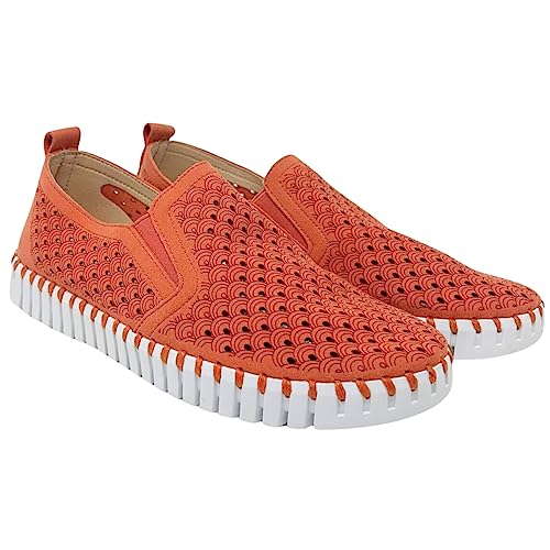 Image of Ilse Jacobsen HORNBAEK Women's Tulip Slip-On Flat | Elastic Side Panels | Lightweight Flexible Comfort.