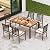 AERBUSKE 7 Pieces Outdoor Table and Chairs Set Outdoor Patio Furniture Set Wicker Patio Dining Sets for 6 Patio Table and Chairs Set Outdoor Furniture Set for Garden Yard Porch Poolside