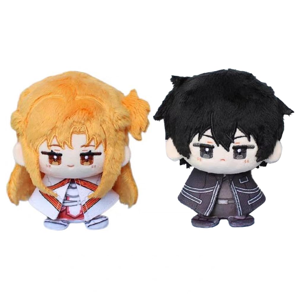 Kirito Plüschfigur, Anime, sitzende Pose, weiches Asuna-Plüschkissen, 12 cm, Mini-Anhänger, Cartoon, gefüllte Figur, Tasche, Charm, Dekoration, Geschenke