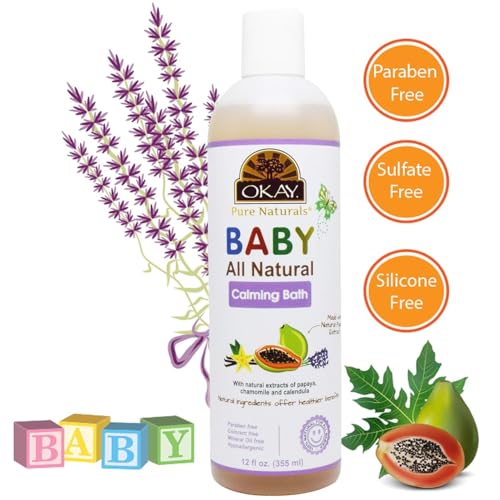 Image of OKAY Pure Naturals All Natural Baby Calming Bath - 12 oz / 355 ml