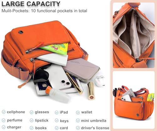 Image of Pealwel Casual Crossbody Bag with Anti Theft Pocket - Women Lightweight Water-Resistant Purse Bag