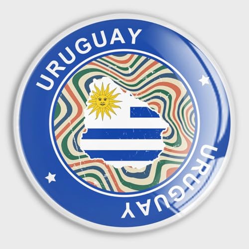 Aimants drapeau Uruguay en verre pour frigo et tableau lot de 4 - 2
