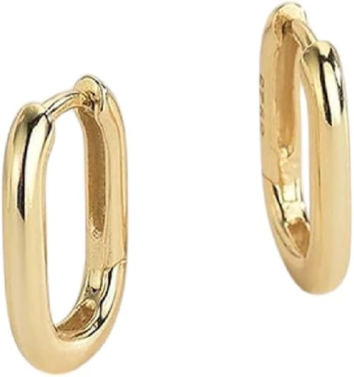 New 2026 Kute Simple Ellipse Glossy Hoop Earrings For Women Golden/white Tiny Earring Geometric Female Trendy Accessories Jewelry Fashion Creative Gift