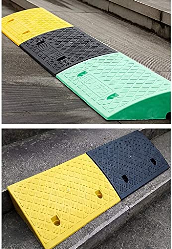 Rampa para bordillo de entrada, rampa de umbral para silla de ruedas de plástico, fácil de instalar, para bicicletas, utilidades públicas, escaleras exteriores, entradas escolares y peldaños miniatura 3