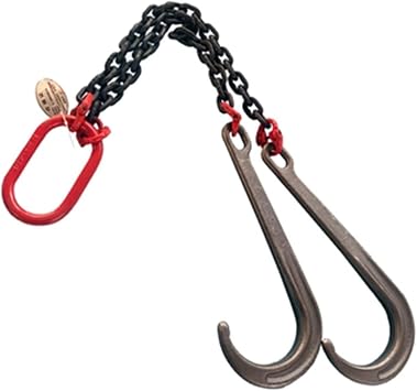 Obstacle Car Towing Rope J Hook Long Shank - 15 Inches J Type Hanging Chain Hook, Transport Hauling Load Package, Obstacle Car Towing Rope Breakdown Car 3 T Transport Tow Chain0.5m