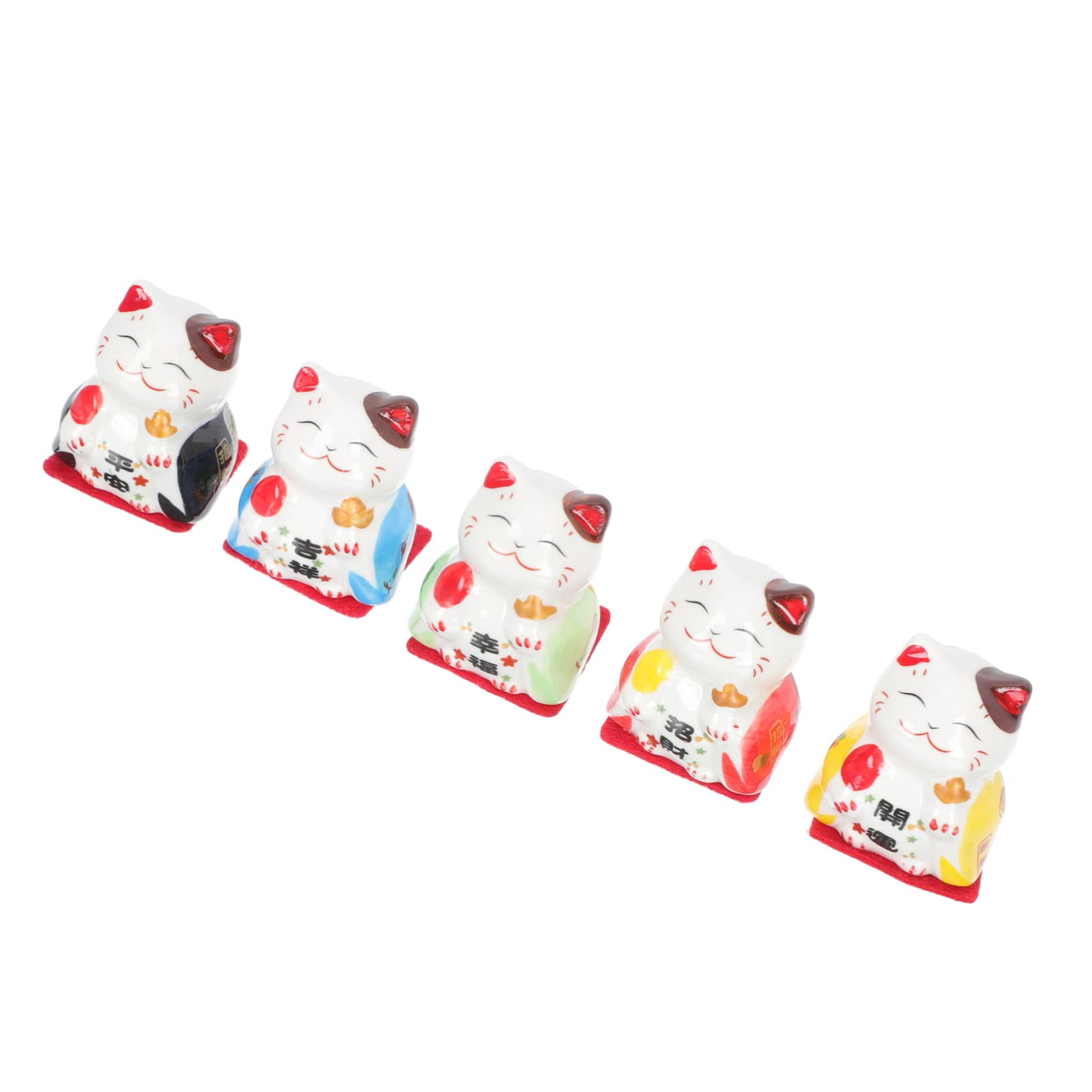 *　招き猫 陶器 招き猫 置物 小さい 風水　置物 縁起物 幸せ　インテリア 楽天市場】送料無料 猫 置物 陶器 小さい ミニ 風水 かわいい 招き猫 5