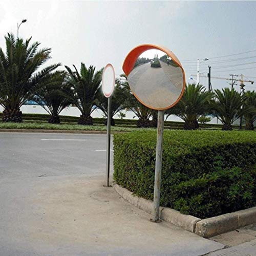 Miroir de sécurité convexe 45 cm plastique rouge antivol