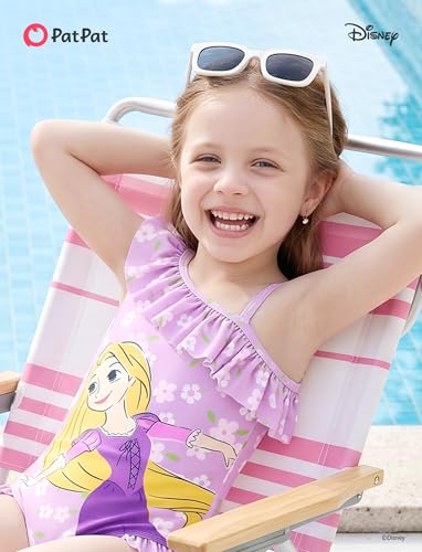 Image of Disney Stitch Frozen Marvel Minnie Mouse Girls Swimsuits Ruffle One Piece Bathing Suits UPF 50 Swimwear Quick Dry Size 2-13Y