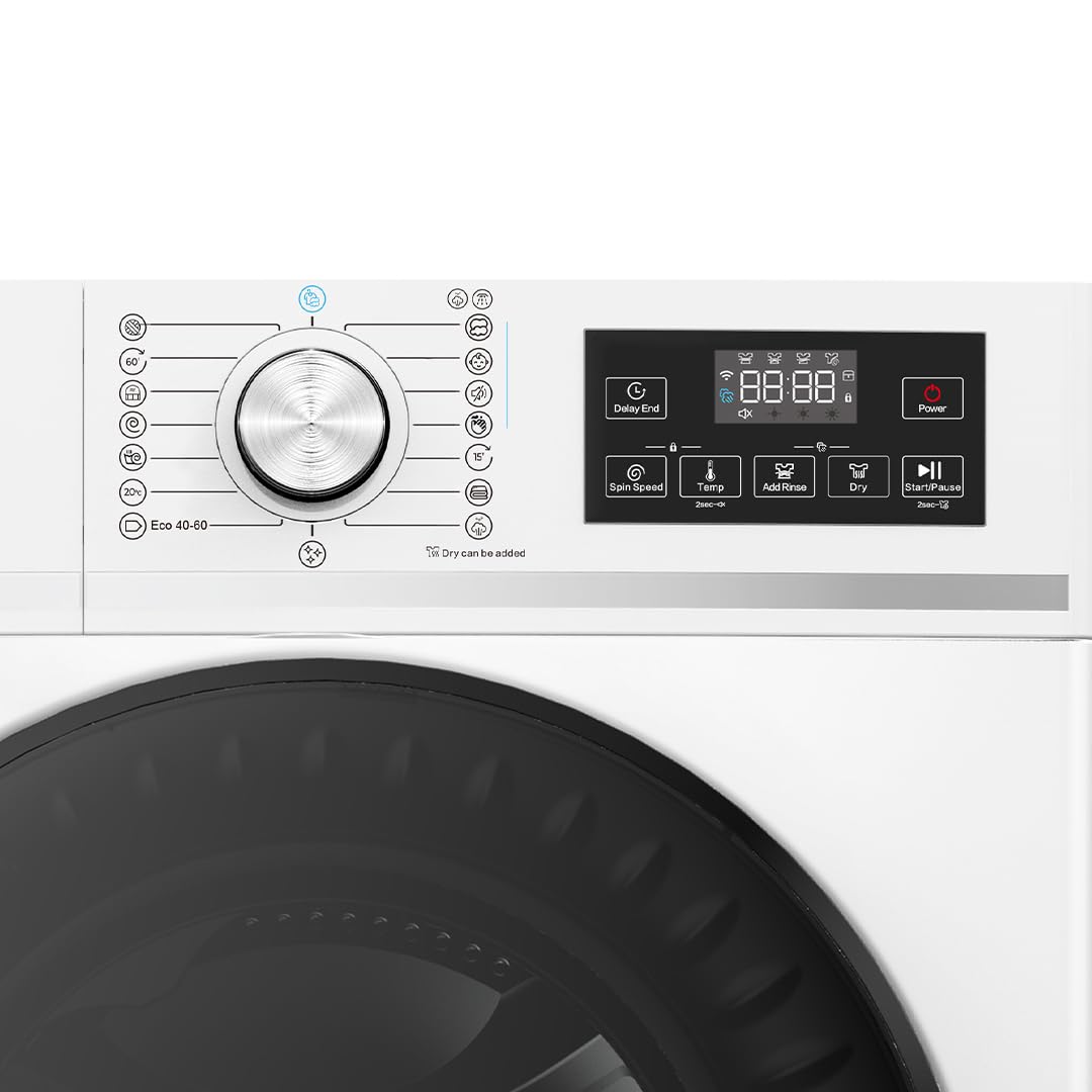 Aspes Lavadora Secadora de Condensación 10kg/6kg Carga Frontal Blanco ALS106201AIDVB. 1200 rpm, Motor Inverter, 16 Programas, Tambor Acero Inoxidable, Clase A/E