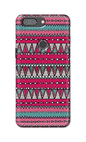 Image of Printed Hard Back Cover Case for OnePlus 5T Back Cover (Geometric Vintage Pattern) -1803