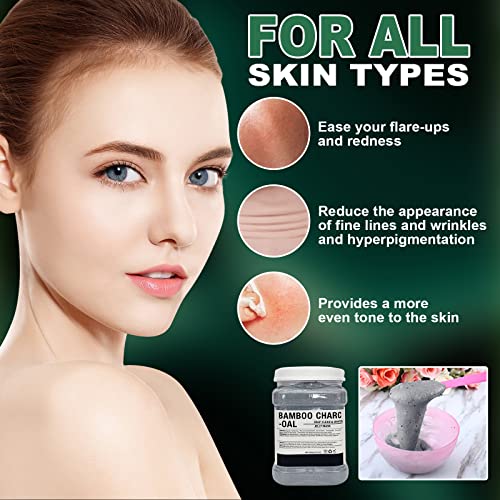 Poztl Jelly Mask Powder For Facials, Bamboo Charcoa Deep Cleaning Jelly Face Mask, Professional Peel Off Hydro Face Mask Powder For Fight Fine Lines, Dullness & Uneven Skin Tone, Diy Spa 23 Fl Oz Rubber Mask Powder #TOP1