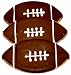 Pawsitively Gourmet Football Cookies for Dogs-Chicken Liver Recipe (Pack of 20)