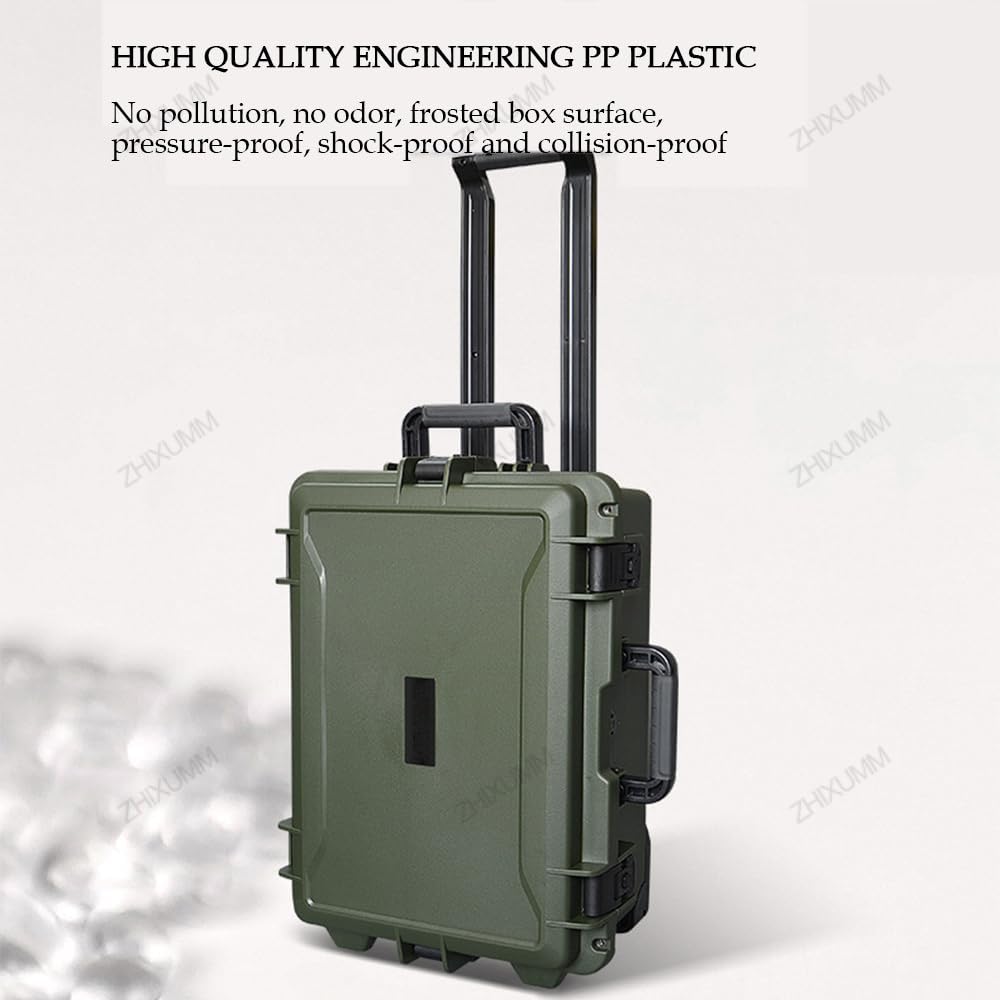 Mochila 2 en 1 con ruedas para cámara, funda de equipaje con asa y separadores antigolpes, funda rígida resistente a la intemperie, funda impermeable IP67 para cámaras, drones y equipo