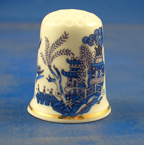 Porcelain China Collectable Thimble Willow Pattern