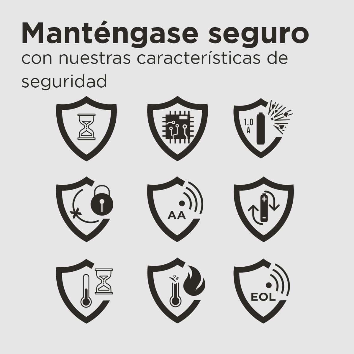 eneloop SmartPlus. Cargador para 1 a 4 pilas AA/AAA Ni-MH con 4 pilas eneloop pro AA/Mignon y 10 funciones de seguridad.