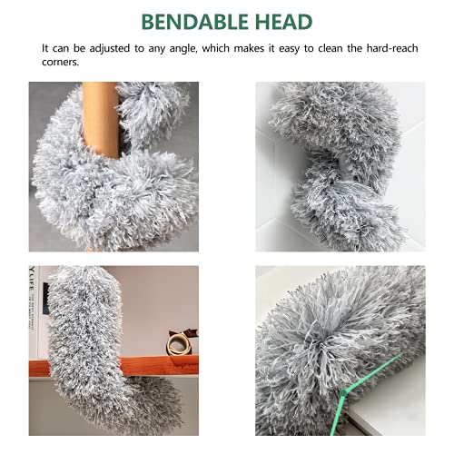 Setsail Duster With Extension Pole 110-Inch Extra-Long Dusters For Cleaning, Bendable Microfiber Head Washable Ceiling Fan Duster For High Ceilings, Furniture #TOP2