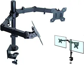 Suporte 2 Monitores Tv 13'' a 32'' Articulado de Mesa Aço Duplo Braço Ajustável Vesa Monitor 32 Polegadas