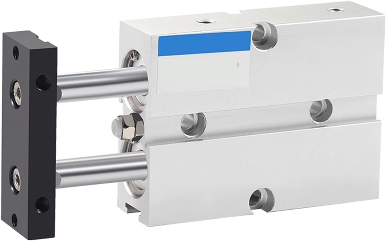 Vérin double tige TN 16mm en aluminium pour un guidage linéaire de haute précision