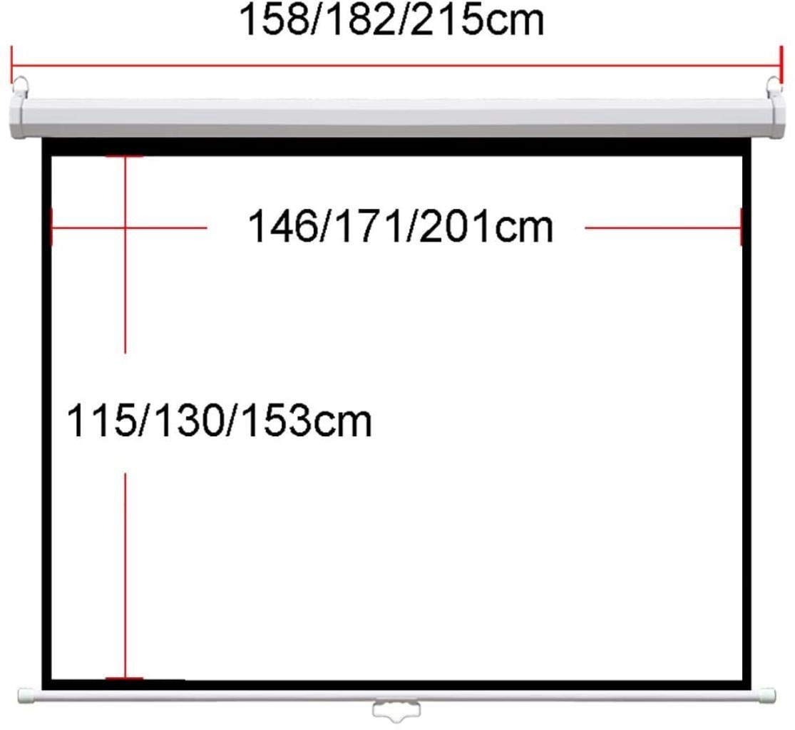 Schermo disegnato a mano for proiettore, schermo autobloccante Schermo manuale montato a parete disegnato a mano da 72/84/100 pollici, for ufficio domestico HD(100inch)