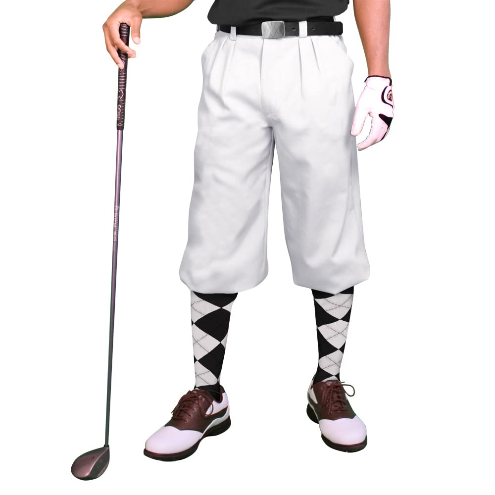 White Microfiber (Plus Fours) for Men