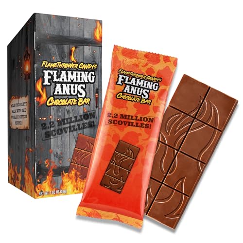 The Flaming Chocolate Bar: Carolina Reaper Milk Chocolate Bar, Full Size, Made with World's Hottest...