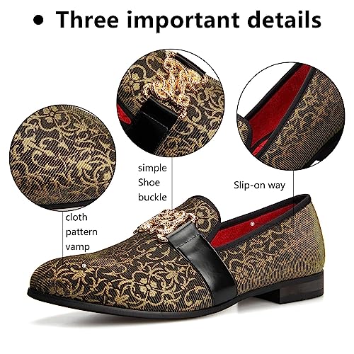 Image of Meijiana Men's Velvet Loafers - Fashion Casual Low-Heel Dress Shoes for Men with Rubber Sole & Metal Buckle - Perfect Business & Formal Attire, Stylish Mens Shoes