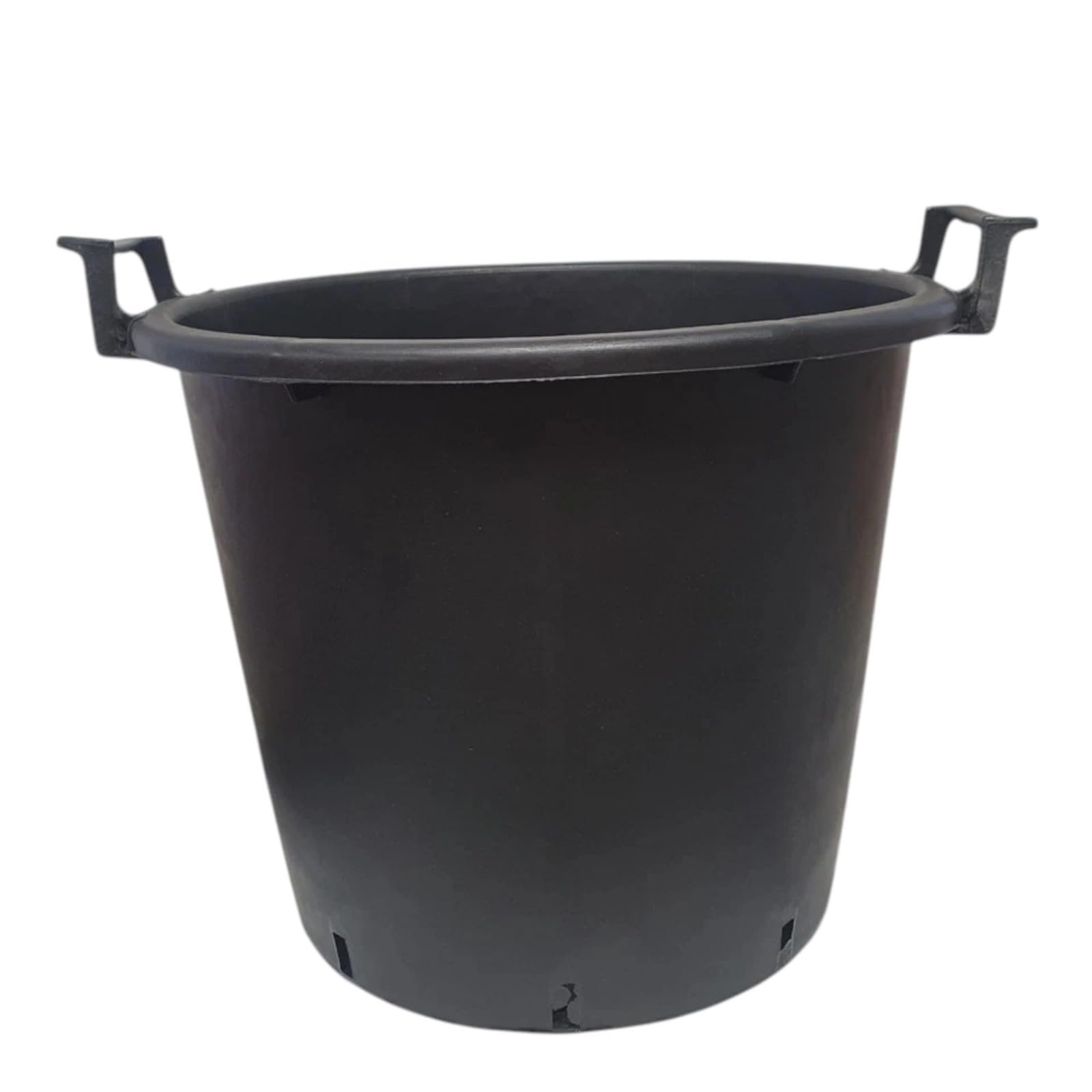 DIVAS SPIRITUAL Heavy Duty Black Plastic Garden Container with Handles and Drainage Holes – Large Plant Pot Planter Tub 30L 35L 43L Capacity Indoor Outdoor Use (1, 35lt (37 CM X 45 CM X 40 CM))