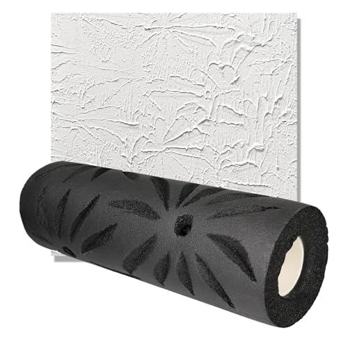 Poinsettia Style Pattern Drywall Texture Roller 9-inch